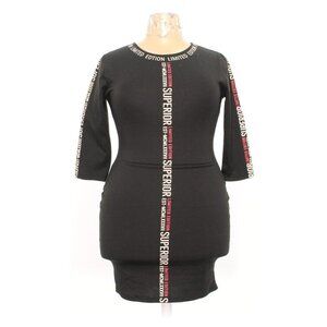 Redfox Black Bodycon Dress — L — NWOT